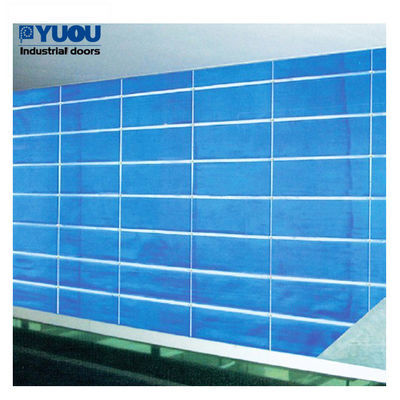 Blue Fireproof PVC Roller Shutter Door Fabric Curtain 50HZ For Supermarket